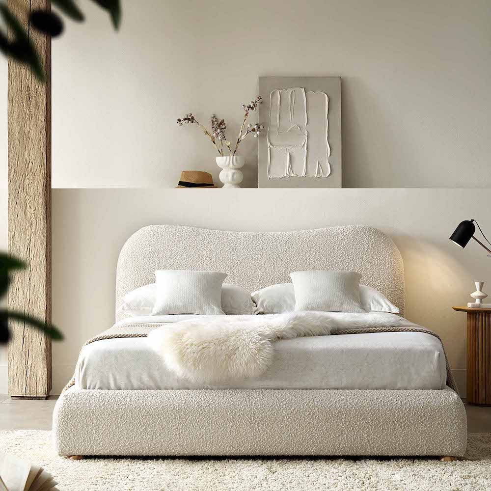 Luxurious King-Size Upholstered Bed with Customizable Storage Options-GCC Home Center