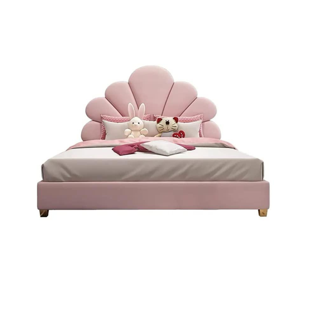 Dolcy Upholstered Pink Queen Bed Without Storage – Stylish, Durable, and Customizable-GCC Home Center