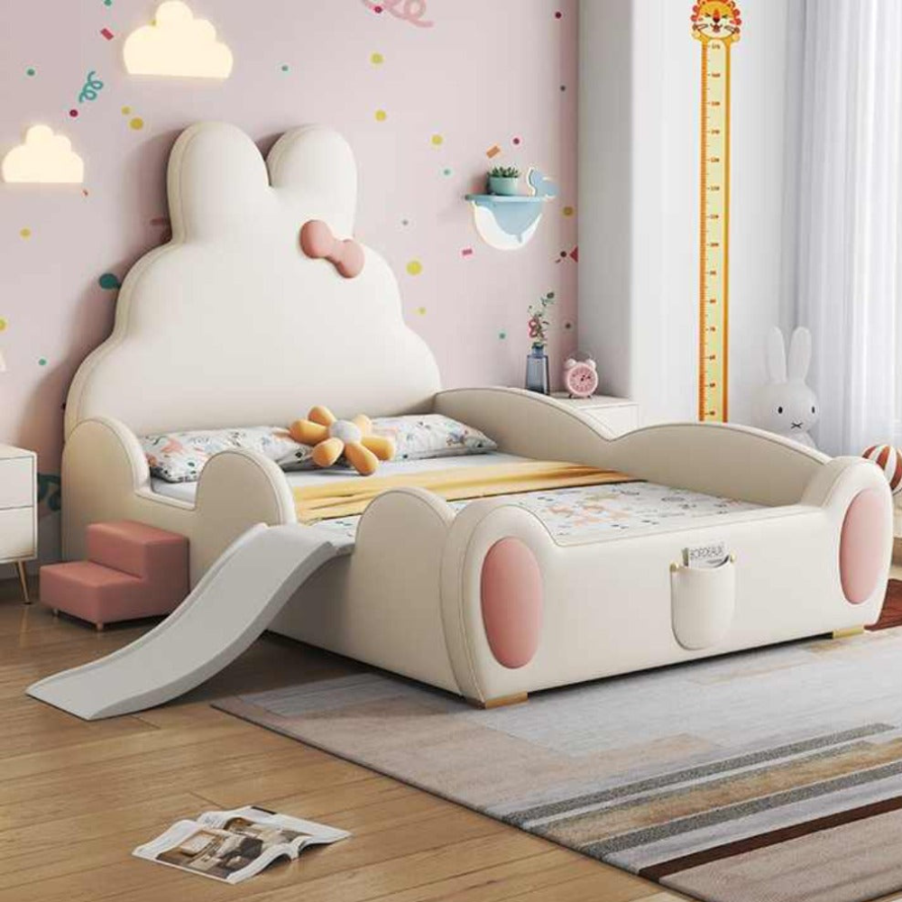 Premium Queen Size Hydraulic Storage Bed with Suede Fabric Upholstery-GCC Home Center