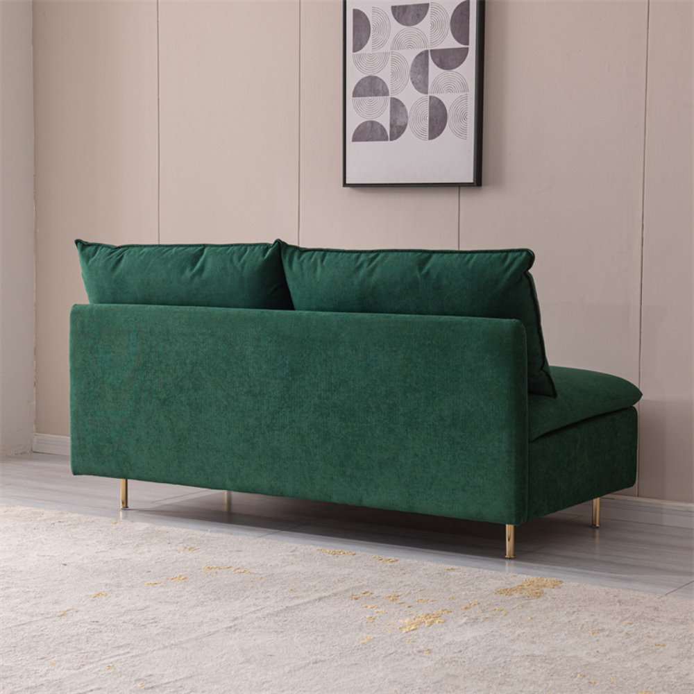 Modern 3-Seater Sectional Sofa – Adjustable Modular Design with Golden Metal Legs-GCC Home Center