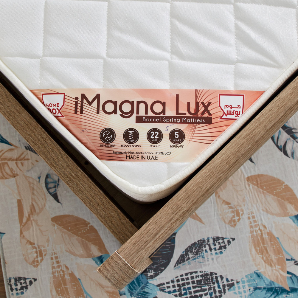 Premium Medium-Firm Bonnell Spring Mattress - 90x200 cm with Anti-Allergen Design & 5-Year Warranty-GCC Home Center