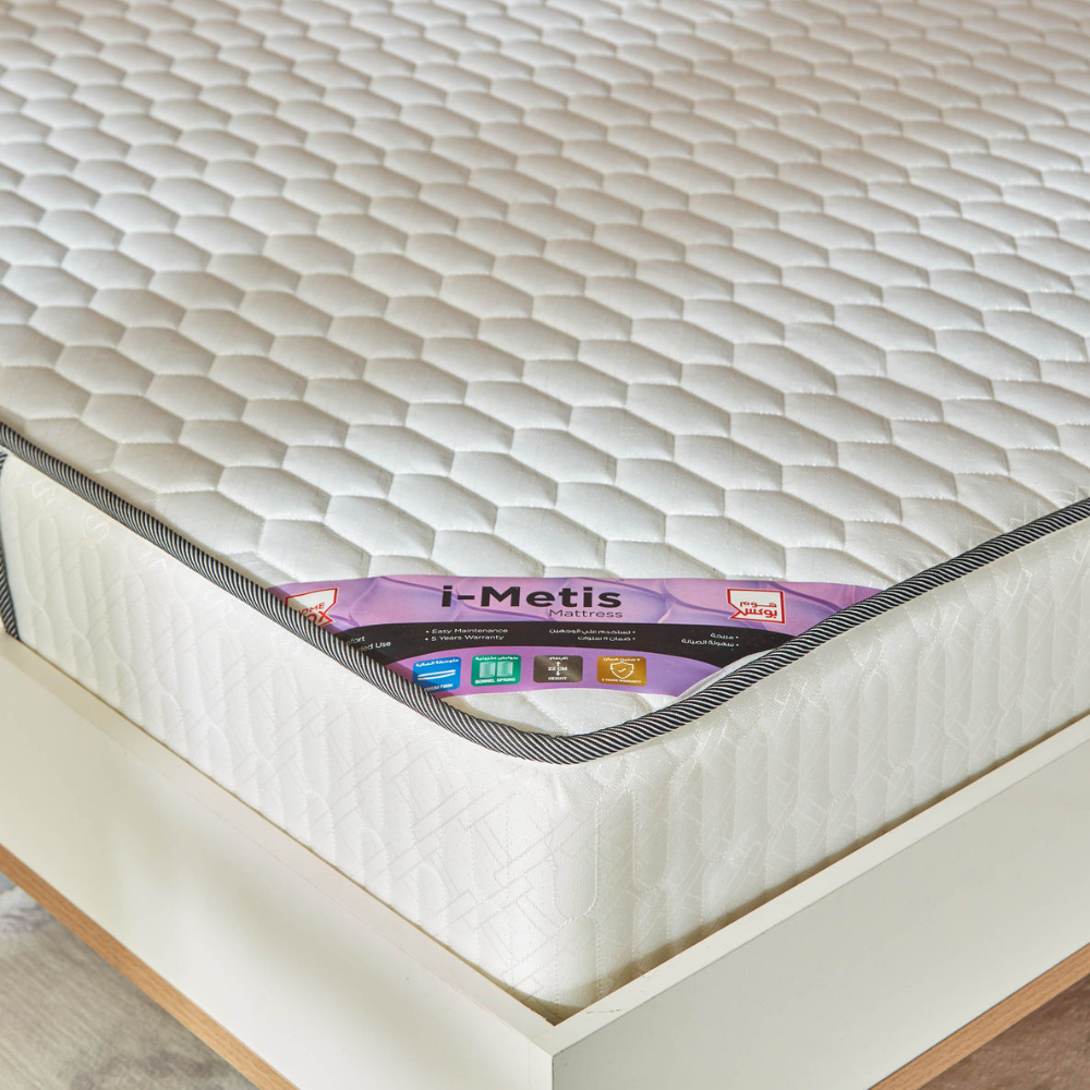 Premium Two-Sided King Mattress with Bonnell Springs & Foam Encasing - 180x200 cm, Medium Firm-GCC Home Center