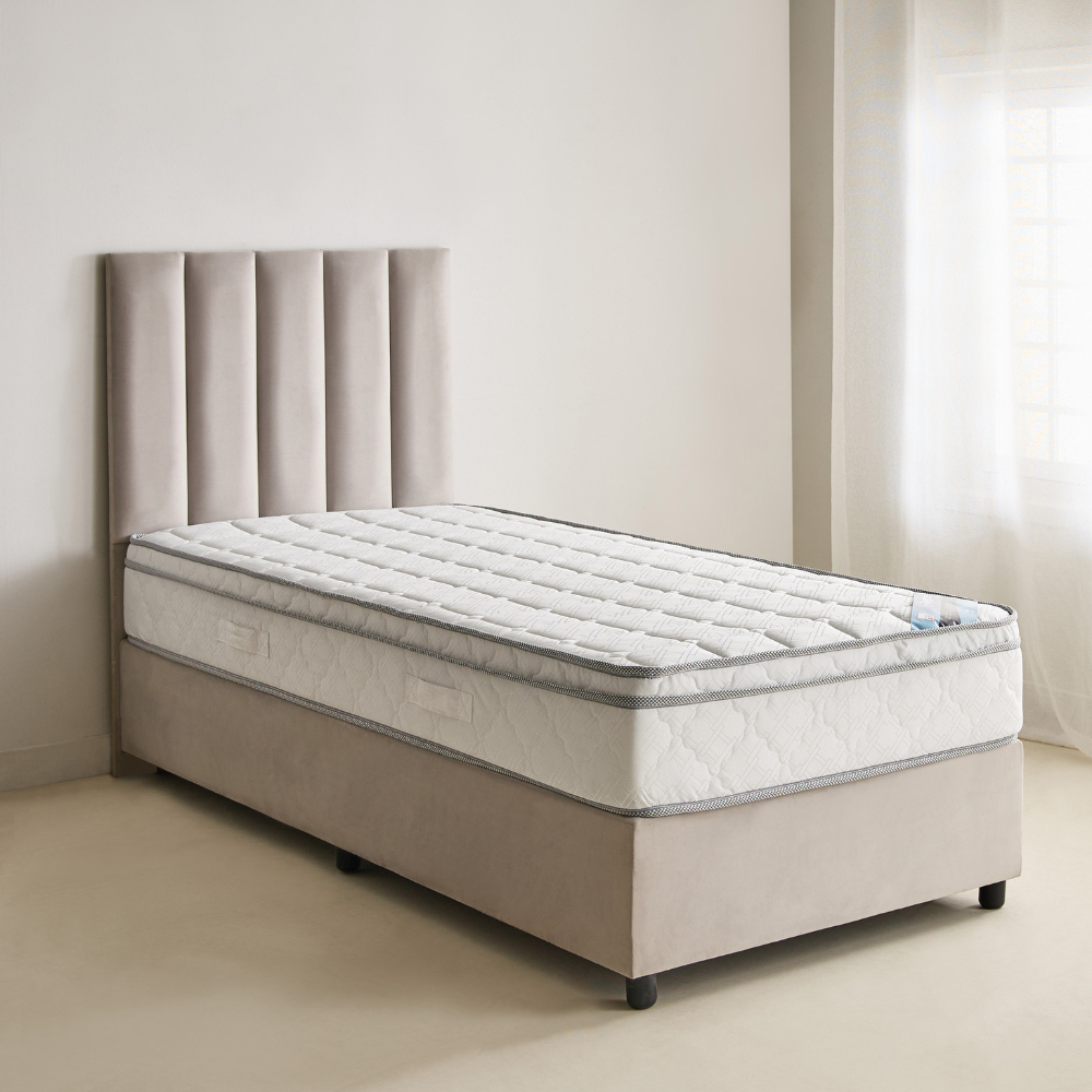 Medium Firm Single Mattress with Bonnell Springs & 7-Year Warranty – 90x200 cm-GCC Home Center