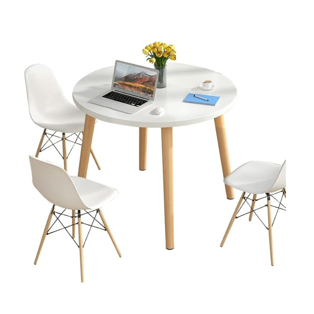 Modern 5-Piece Dining Set with Solid Wood Frame – Includes Square Table and 4 Chairs, Easy Assembly-GCC Home Center