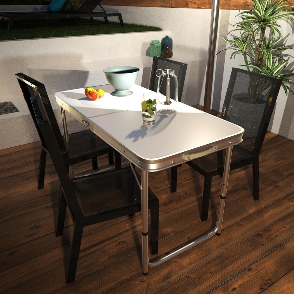 Portable Folding Picnic Table – Lightweight, Durable, and Adjustable for Camping, BBQs, and Outdoor Gatherings-GCC Home Center