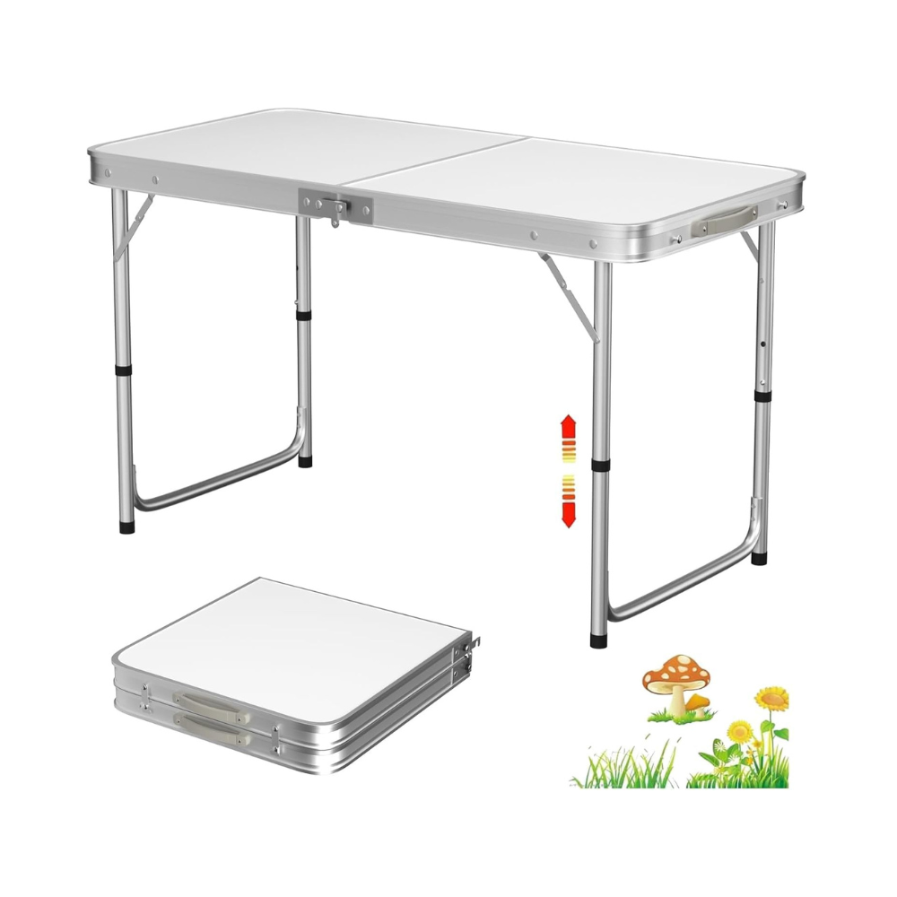 Portable Folding Picnic Table – Lightweight, Durable, and Adjustable for Camping, BBQs, and Outdoor Gatherings-GCC Home Center