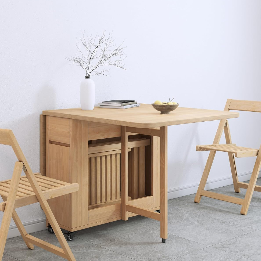 Modern Wooden Dining Table – Scratch-Resistant, Eco-Friendly Design-GCC Home Center