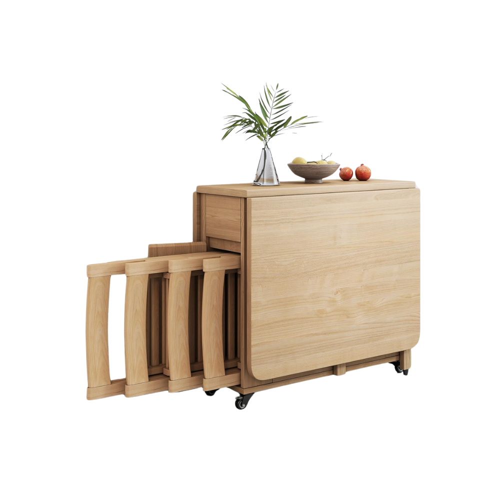 Modern Wooden Dining Table – Scratch-Resistant, Eco-Friendly Design-GCC Home Center