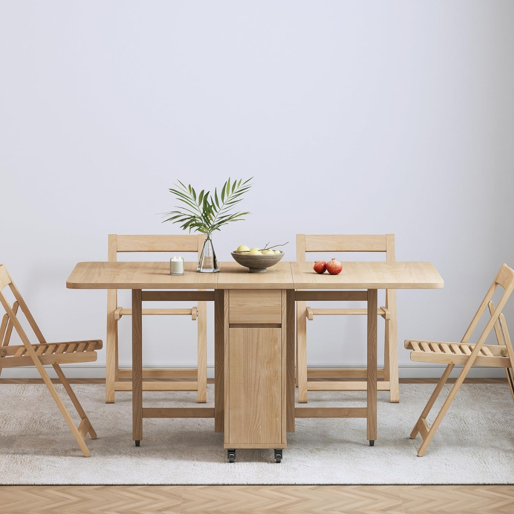 Modern Wooden Dining Table – Scratch-Resistant, Eco-Friendly Design-GCC Home Center