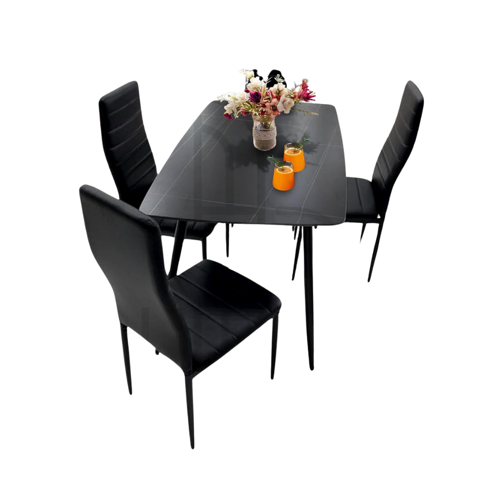 5-Piece Modern Dining Table Set with Rectangular Table & 4 Chairs – Sleek, Durable Design for Home & Dining Room-GCC Home Center