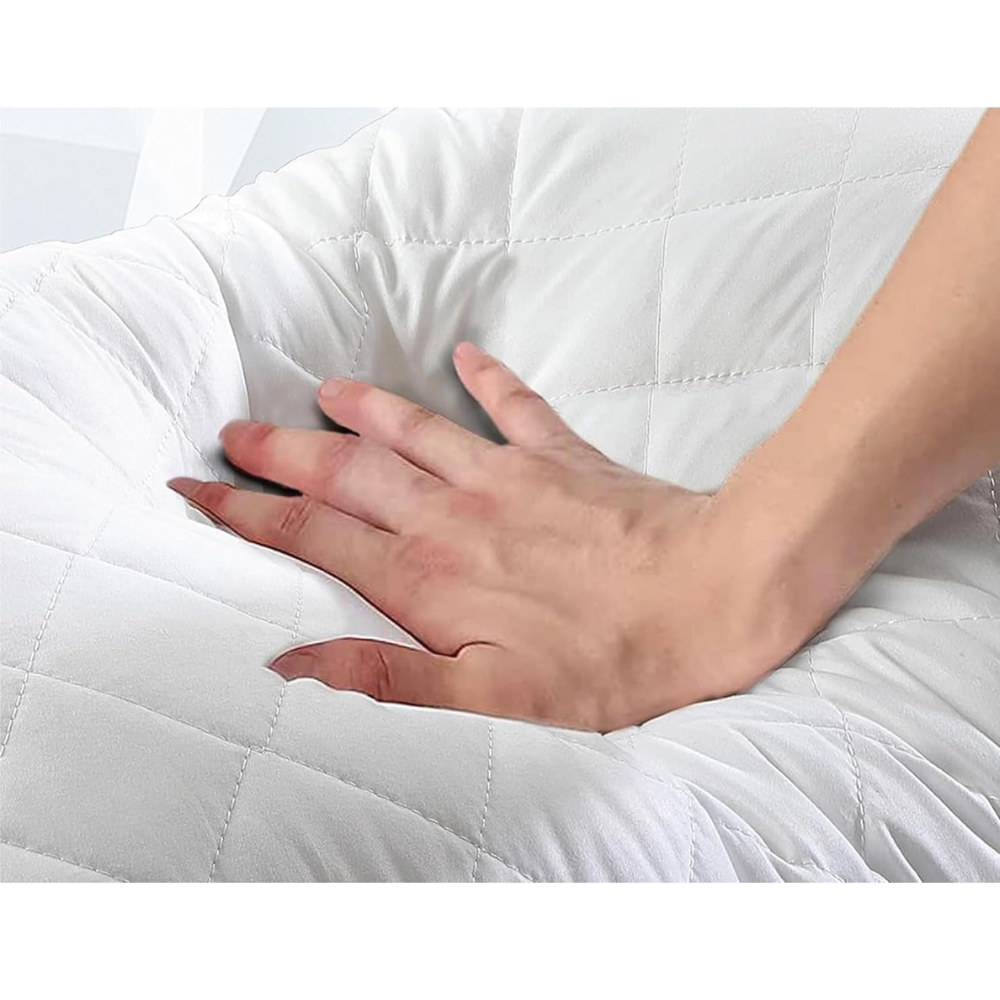 Luxury Hotel-Quality Polyester Bed Pillow – 900gm, Diamond Quilted (50cm x 75cm) | Ultra-Soft & Breathable for Supreme Comfort-GCC Home Center