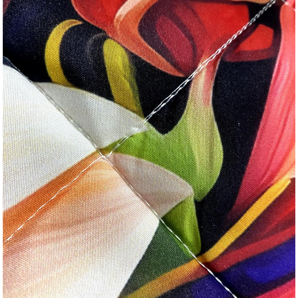 All-Season Floral Quilt bedspread– Soft & Durable Polyester Bedding with Two Pillowcases-GCC Home Center