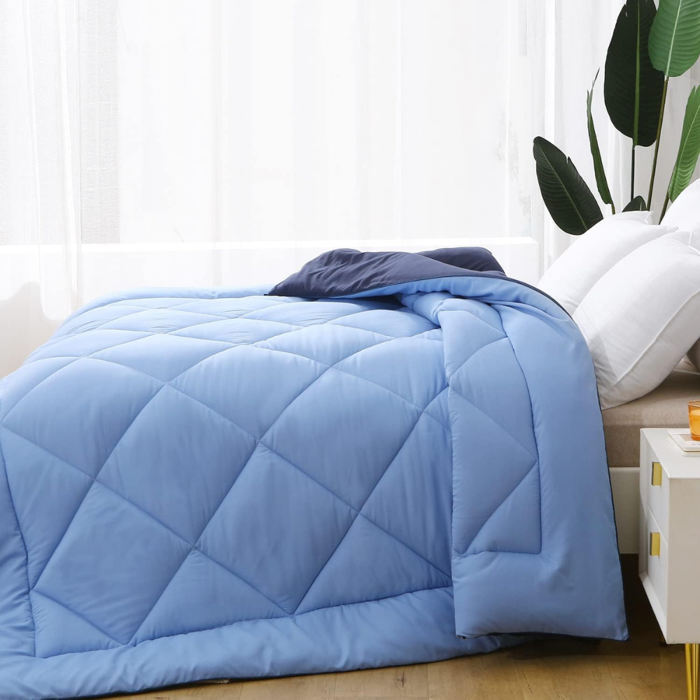 Lightweight & Reversible Modern Comforter – Oversized King Down Alternative for Year-Round Comfort-GCC Home Center