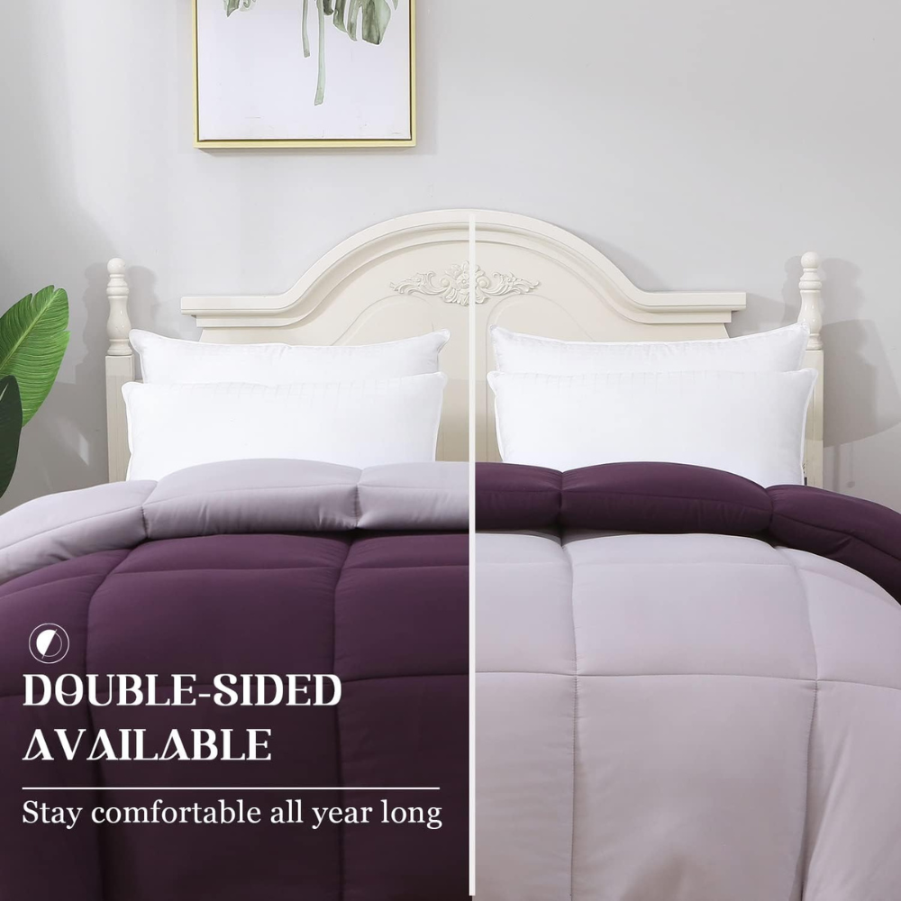 Modern Reversible Lightweight Comforter – Breathable, All-Season Down Alternative Blanket for Ultimate Comfort-GCC Home Center