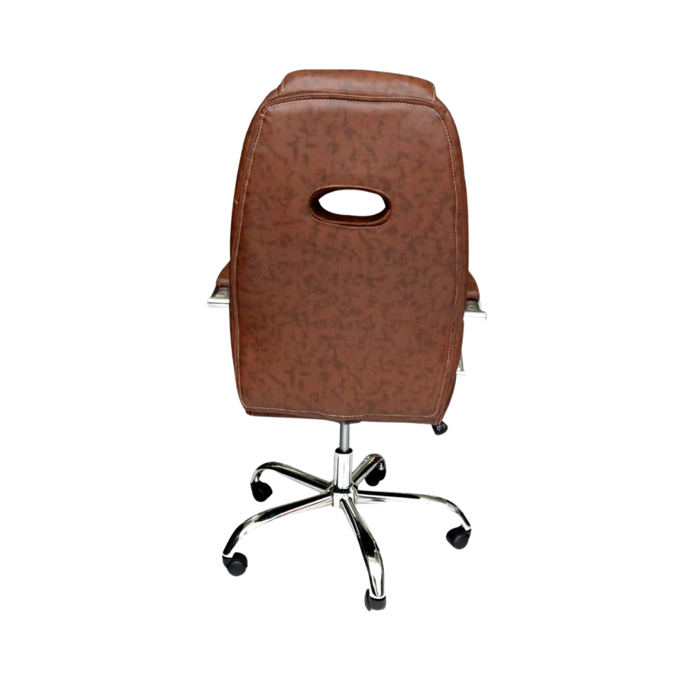 Ergonomic Brown Office & Computer Desk Chair with Headrest - 360° Swivel, Durable Alloy Steel Frame, 150KG Capacity-GCC Home Center
