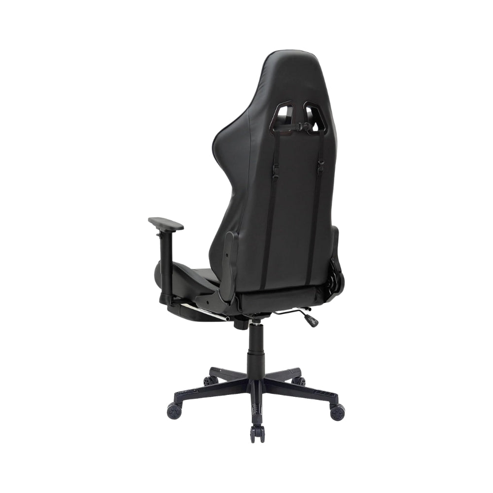 Ergonomic Black Leather Reclining Gaming Chair with Adjustable Features - Heavy-Duty 150KG Capacity, 1-Year Warranty-GCC Home Center