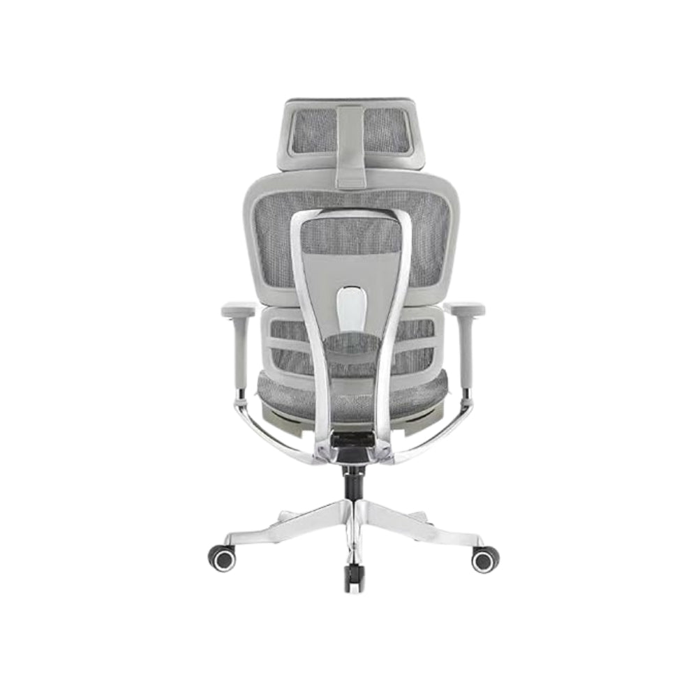 Ergonomic Grey Office Chair with Adjustable Features & Breathable Mesh Back - Aluminum Frame, 3D Armrests, and Alloy Base-GCC Home Center