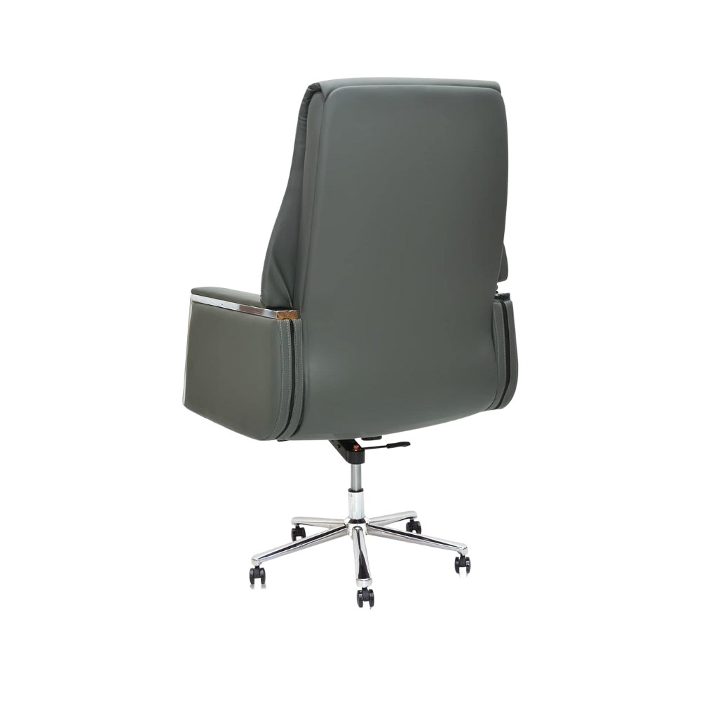 Ergonomic Brown Office Chair with Headrest - Alloy Steel & Polyurethane, 360° Swivel, Heavy-Duty 150KG Capacity-GCC Home Center