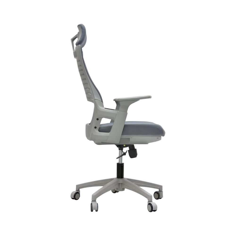 Ergonomic Large Office Chair with Breathable Mesh & Adjustable Features - Comfortable, Heavy-Duty Design, Grey-GCC Home Center