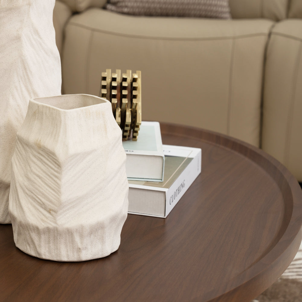 Walnut & Black Coffee Table