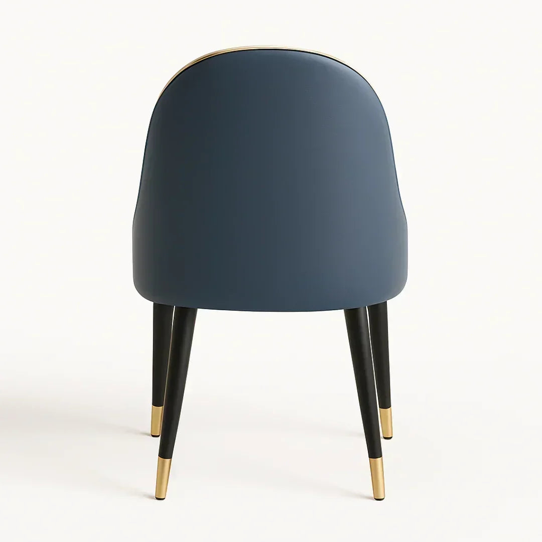 Luxury Steel Base Round Dining Table Set (6 Seater)