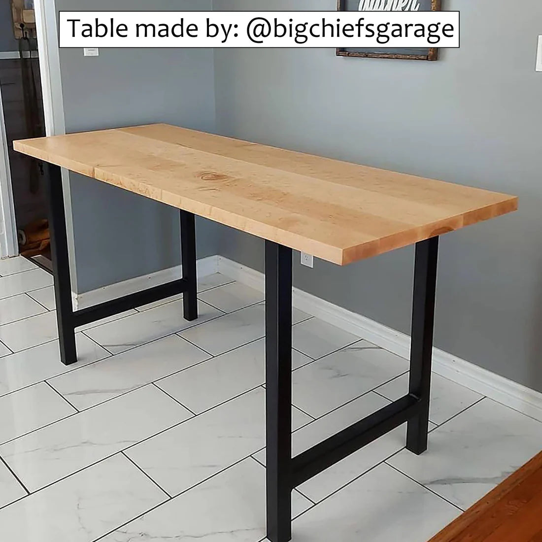 H Shaped Counter Height Dining Table Legs, 1 Pair-GCC Home Center