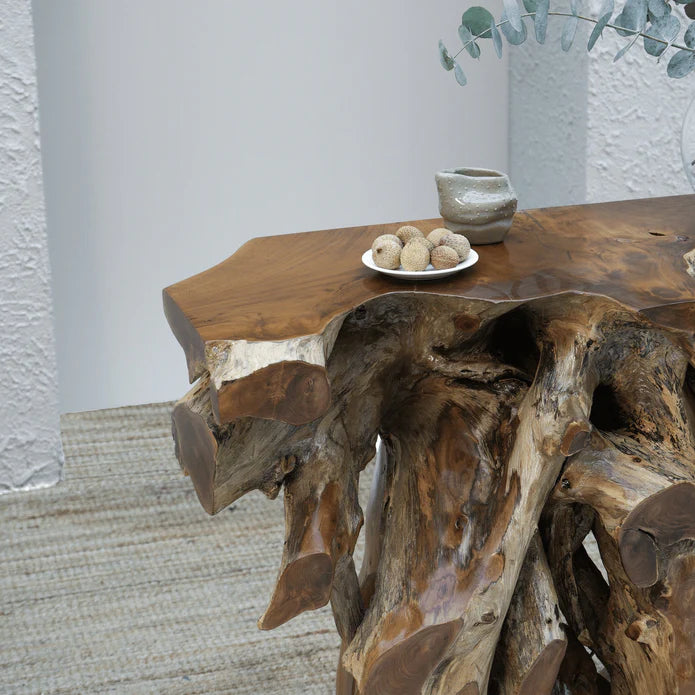 Luxury Natura Teak Root Console/Coffee Table