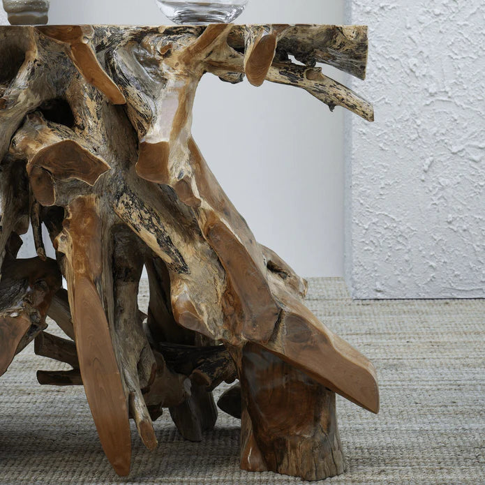 Luxury Natura Teak Root Console/Coffee Table