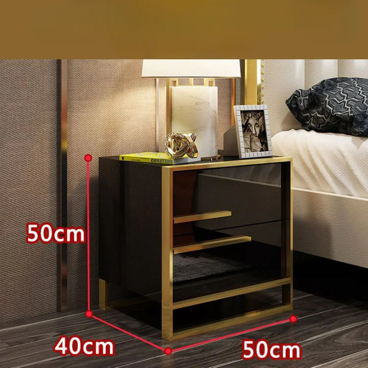 Bedside Table, Solid Wood Nightstand Table Amazing Design, Side Table 50H x 50W cm - WHITE-GCC Home Center