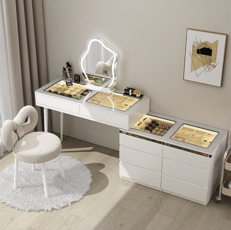Modern Dressing Table Set, Vanity Desk for Bedroom-GCC Home Center
