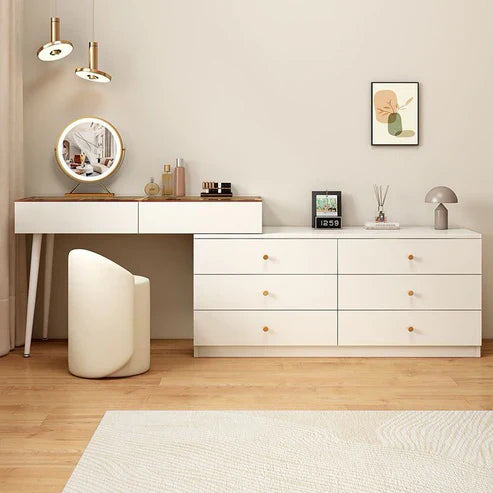 Modern High Definition Large Bedroom Dressing Table with LED Mirror and Storage-GCC Home Center