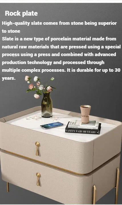 Nightstand Bedside Table, Solid Wood Bedroom Side Table-GCC Home Center