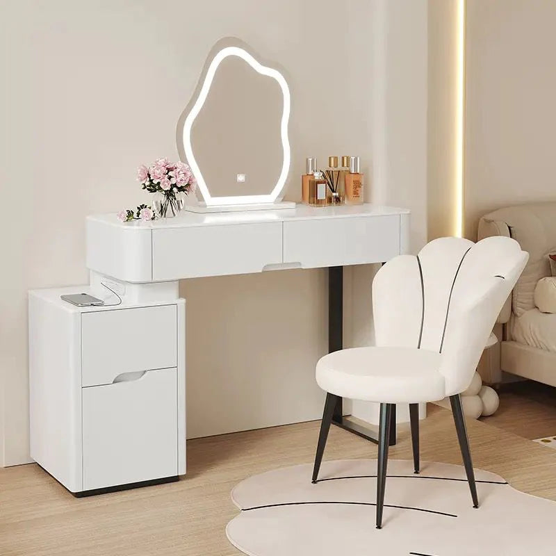 Vanity Table Set Makeup Table with Mirror and Chair-GCC Home Center