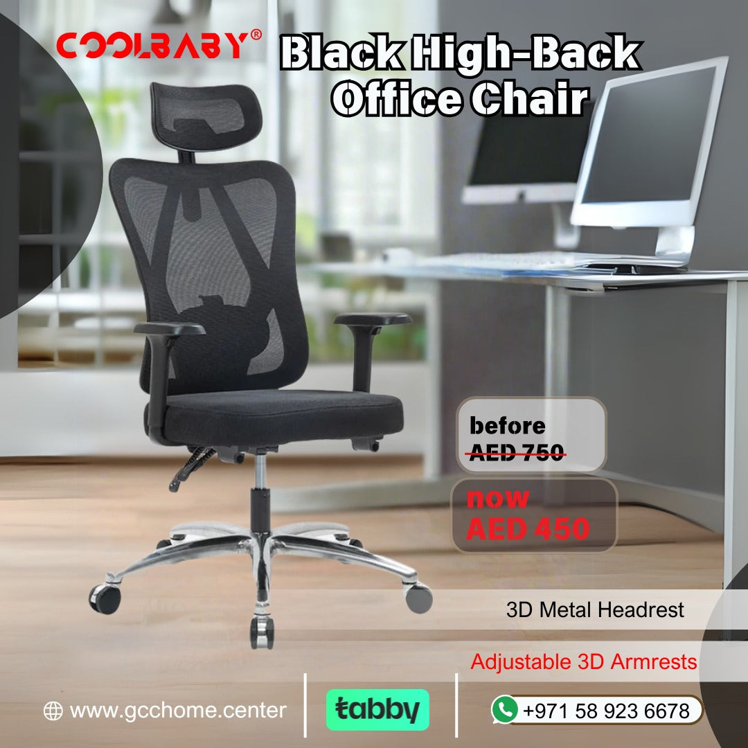 Ergonomic Office Chair with Lumbar Support - Adjustable & Swivel Mid-Back Desk Chair-GCC Home Center