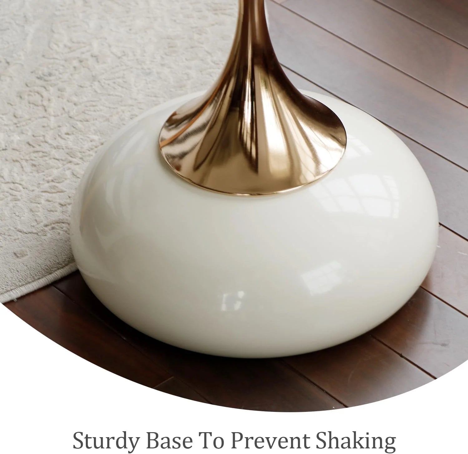 Modern Round Slate Marble Side Table | Luxury Coffee Table with Metal Base | Minimalist Accent Table for Living Room & Bedroom | Black & Gold
