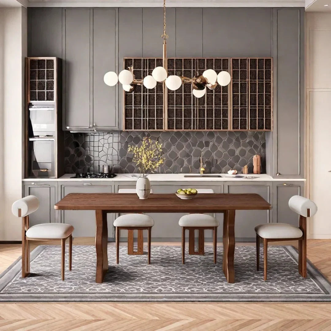 Modern Luxury Verona Wave 6 Seater Dining Set