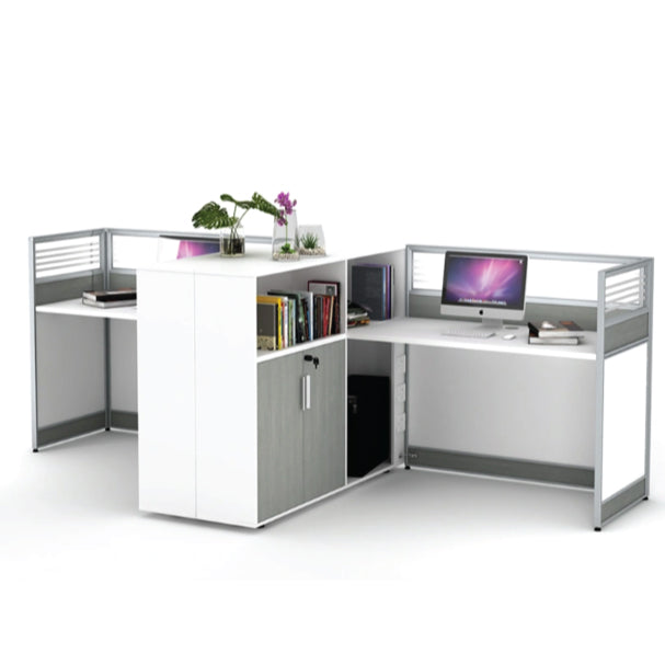 High-Quality 3-Person Workstation, Aluminum Frame