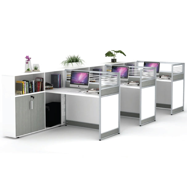 High-Quality 3-Person Workstation, Aluminum Frame