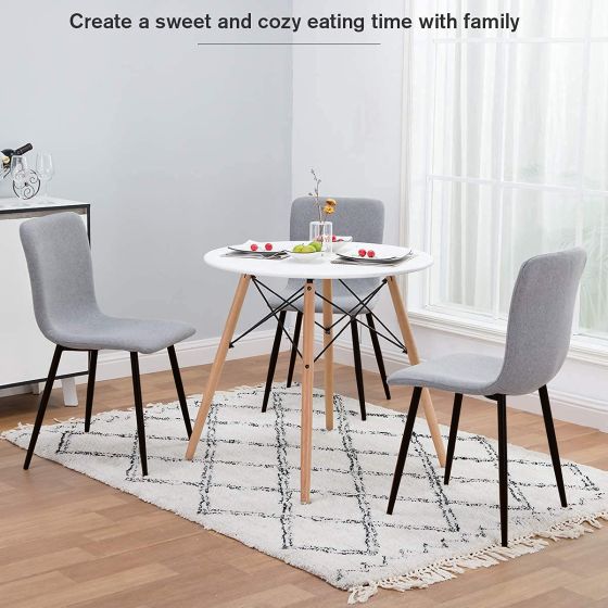 Fabric Cushion Grey Dining Chair for Kitchen, Living Room-GCC Home Center