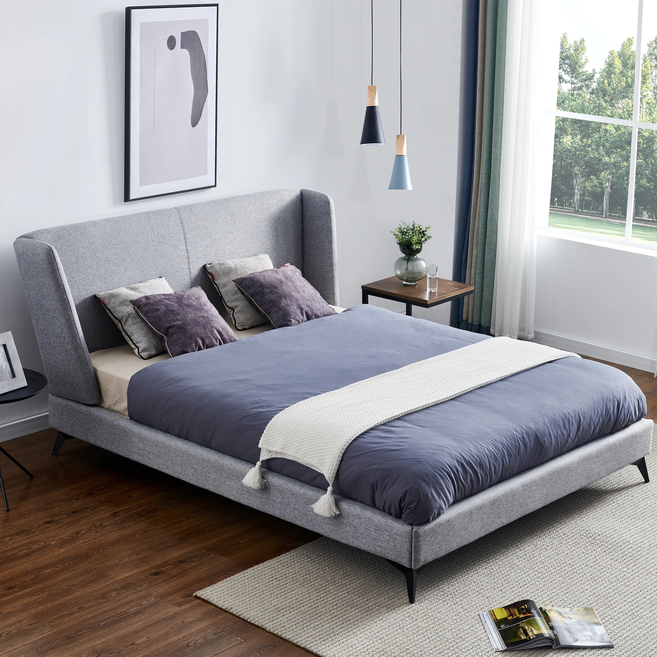 Amora King Bed – Grey