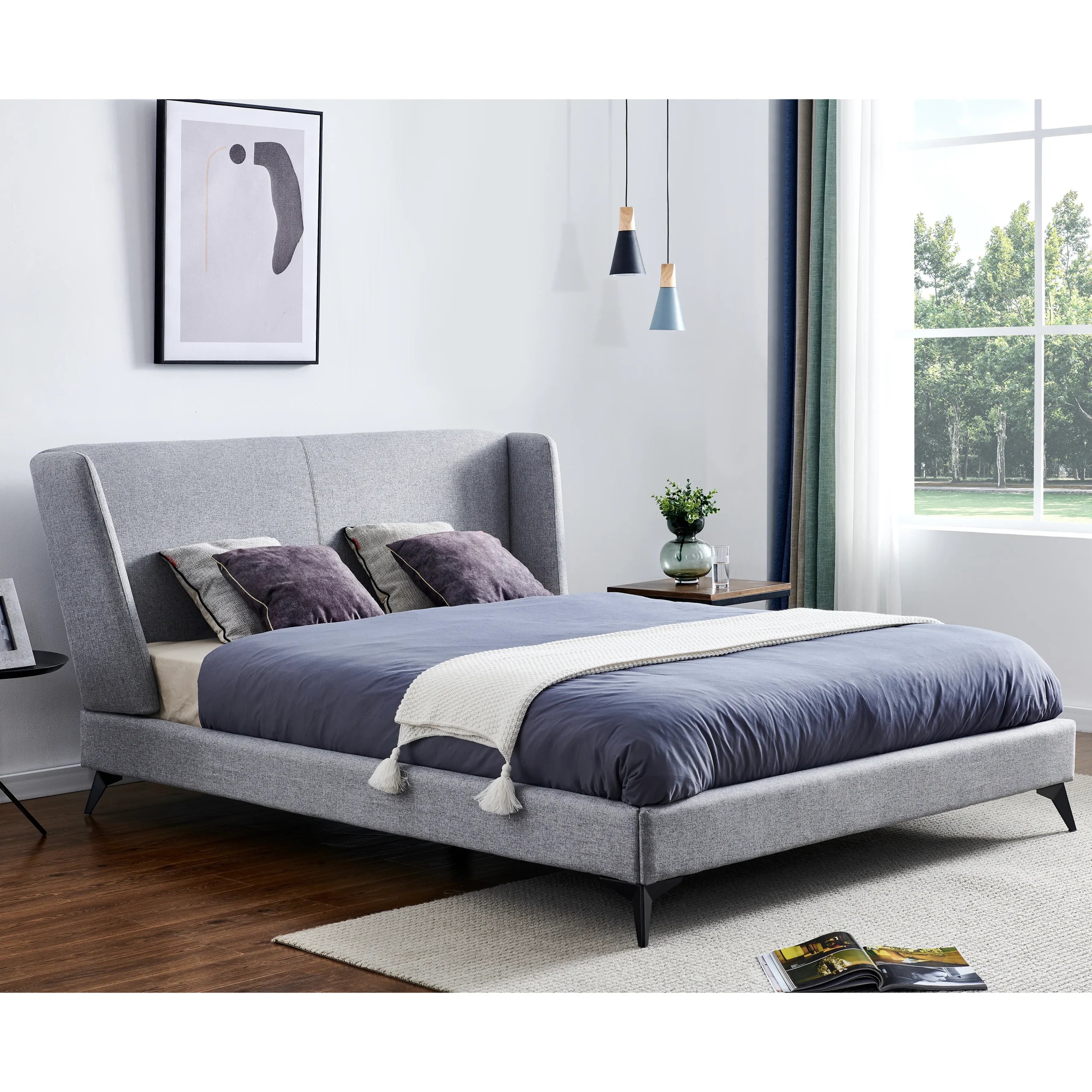 Amora King Bed – Grey