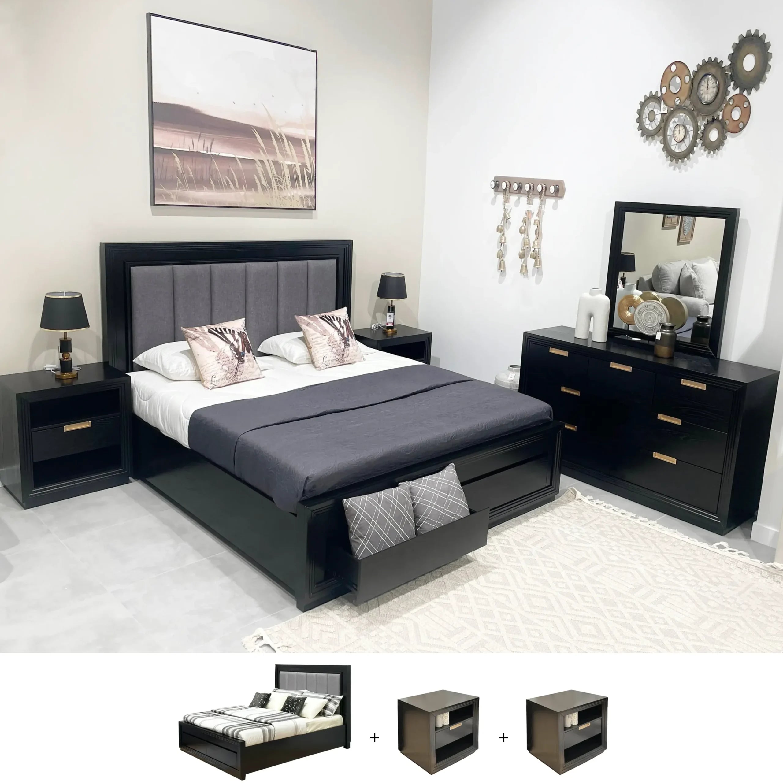 3 Pcs. Queen Bedroom Set