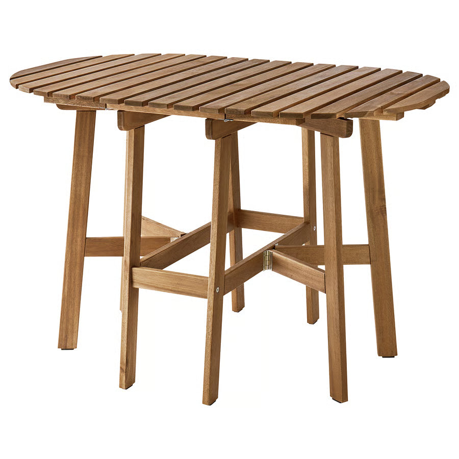 Outdoor Wooden Dining Table, Dark Brown
