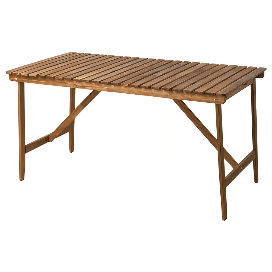 Outdoor Dining Table, Dark Brown (143×75 cm)