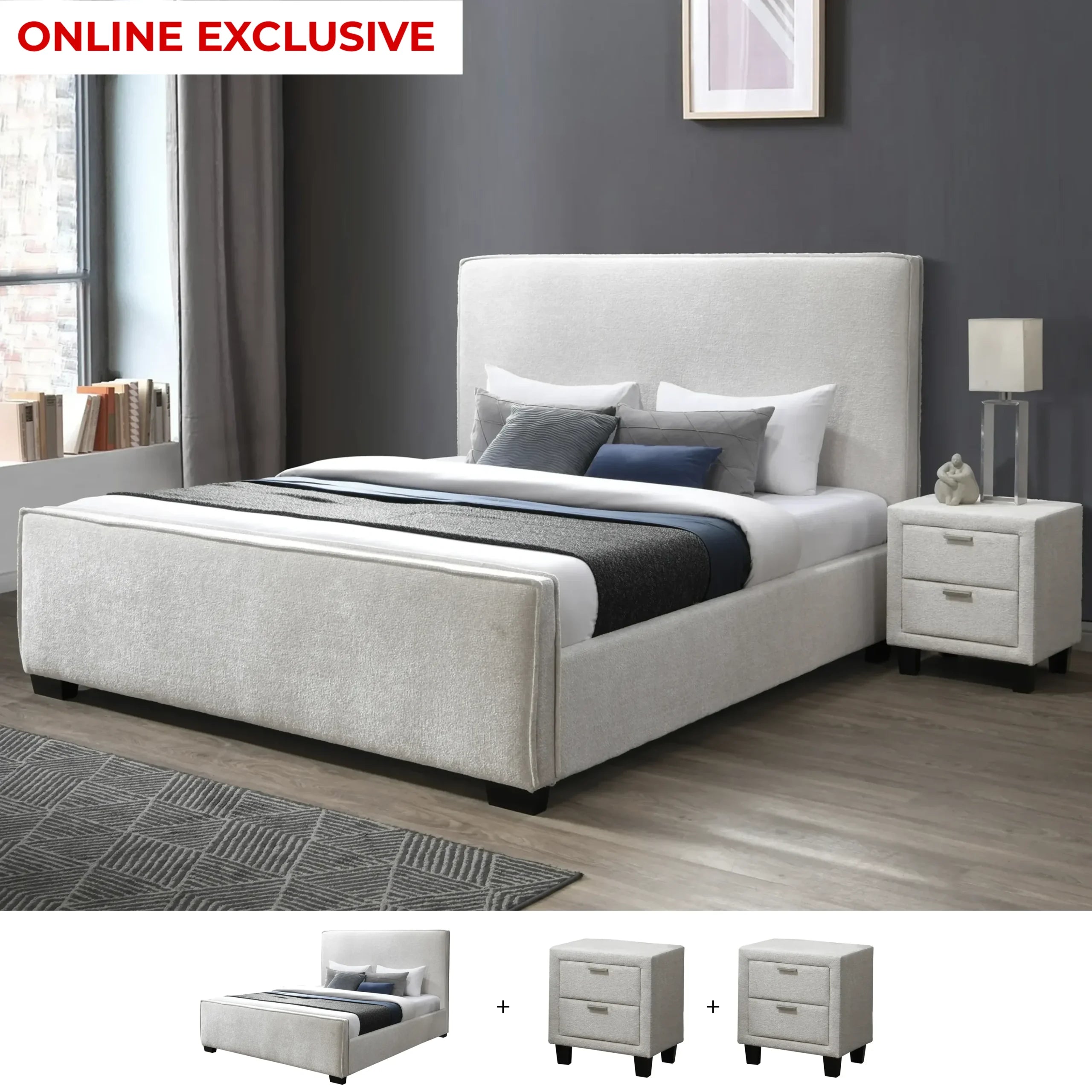 3 Pcs King Bedroom set