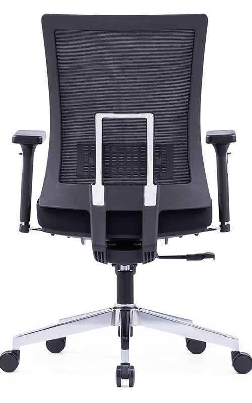 Ergonomic Office Chair – Black with Sliding Seat, Adjustable Headrest & Lumbar Support