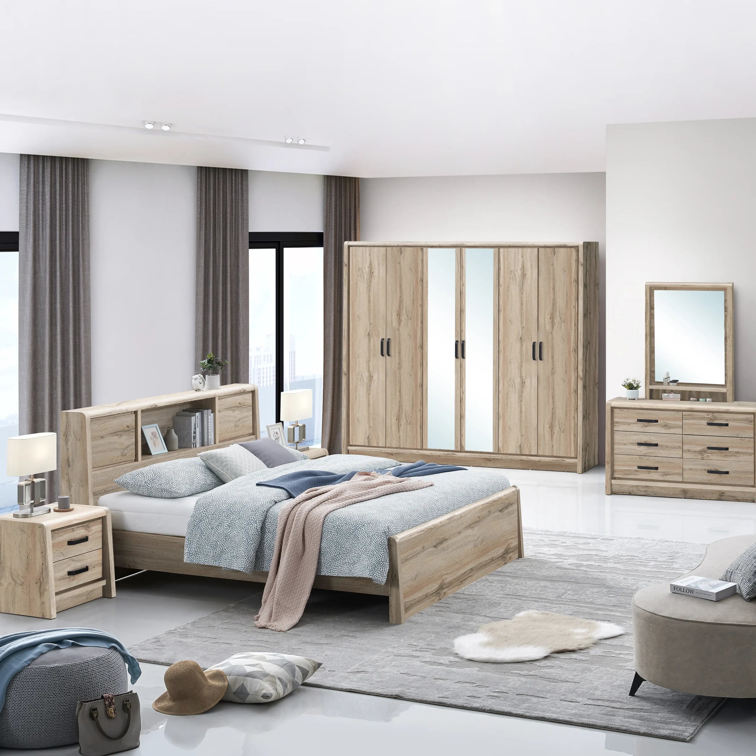 Balzo King Bed – Canada Oak