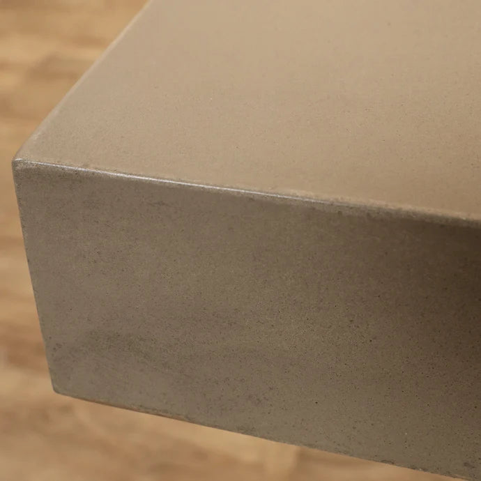 Concrete & Stainless Steel Dining Table - Dark Grey