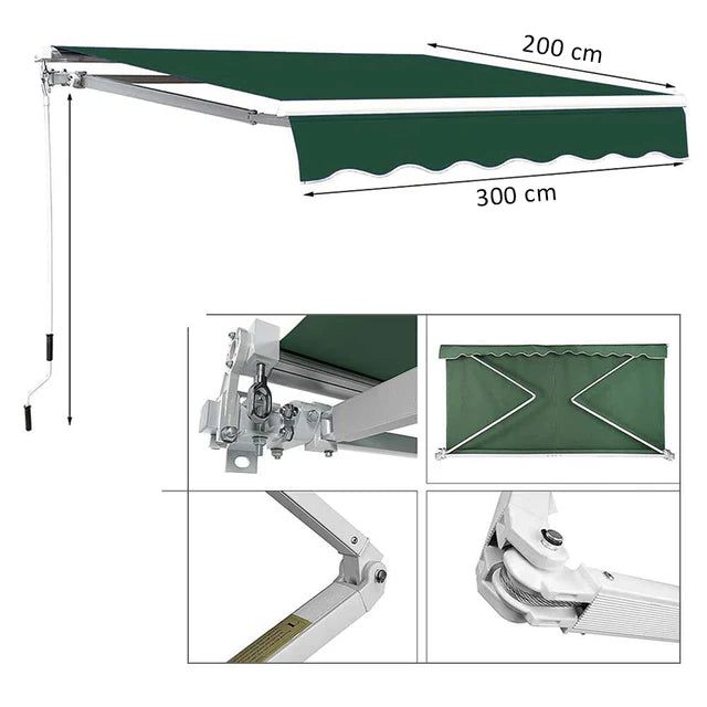 Outdoor Deck Canopy Shelter 3m x 2m-GCC Home Center