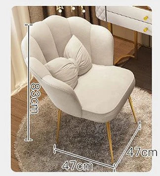 Modern Glass Dressing Table Designed specifically for you, Round Smart Mirror Strong LED Lighting in three Color Modes, and a Comfort Chair - Grey-GCC Home Center